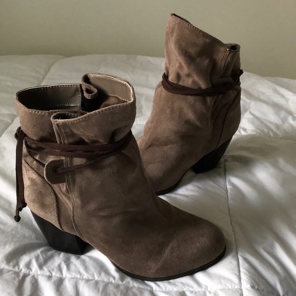 Quips Brown Suede Booties - Picture 2 of 8